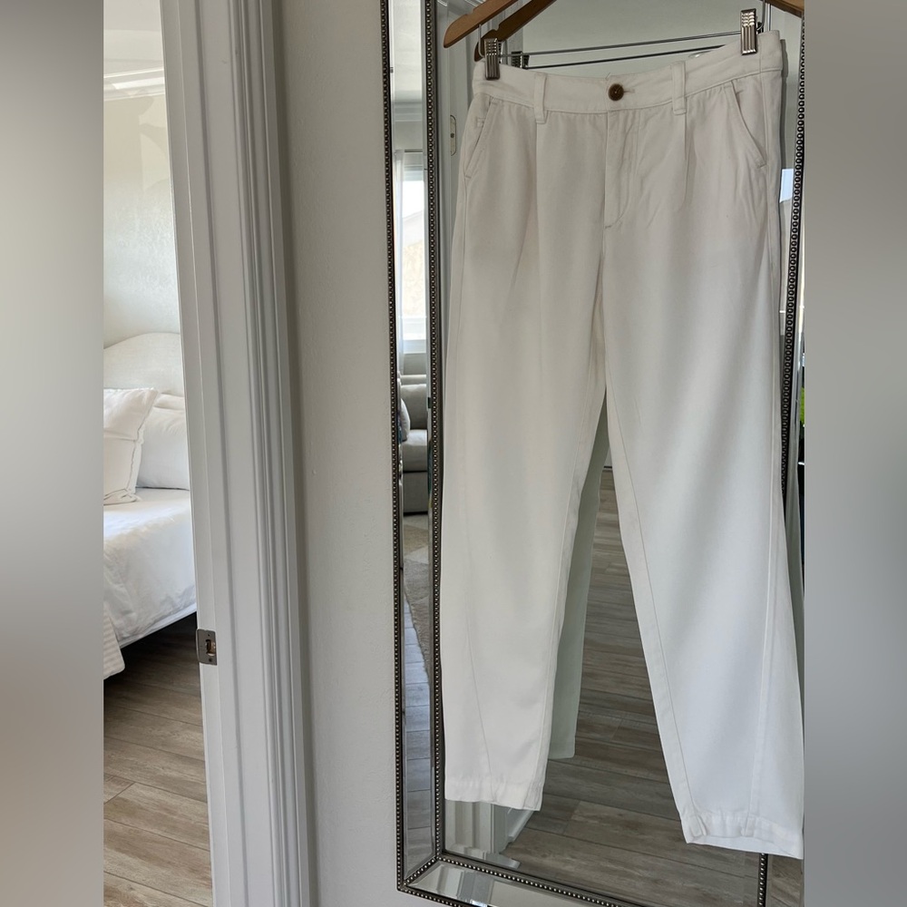 Anthropologie white pants